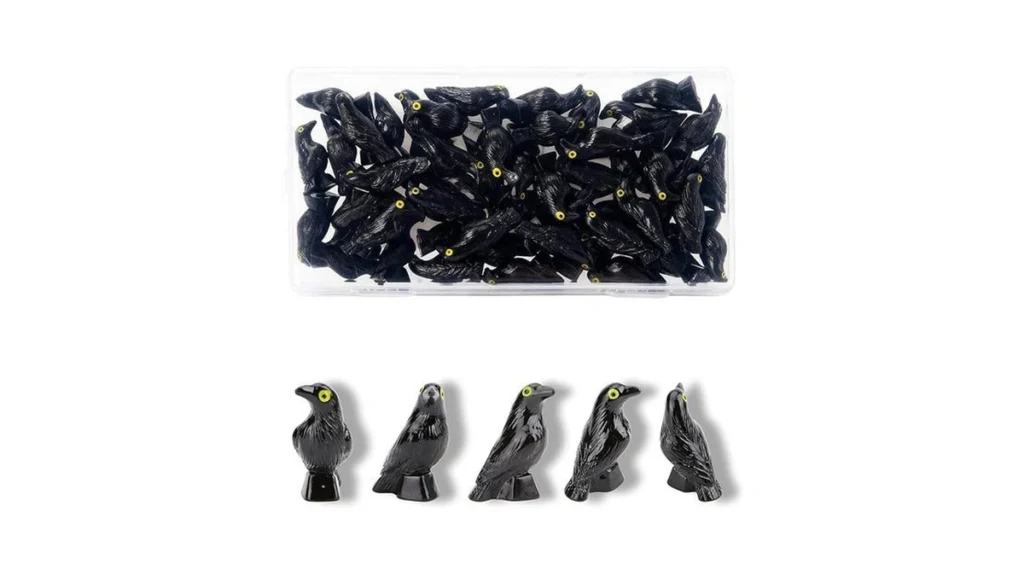 Amazon code: Fensong 50 Pcs Halloween Miniature Crow