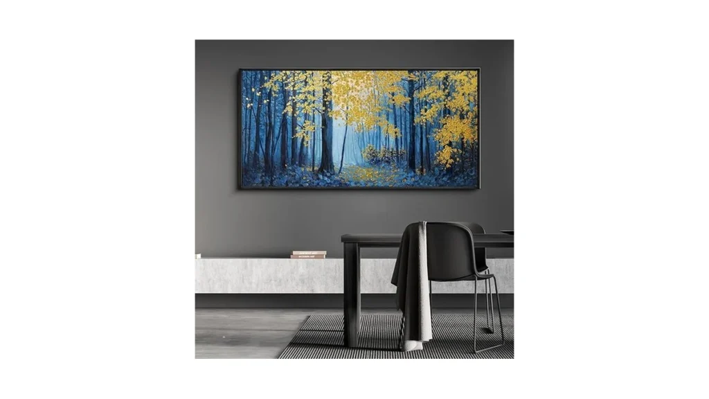 Amazon coupon: Klakla Blue And Gold Tree Wall Art - Bir