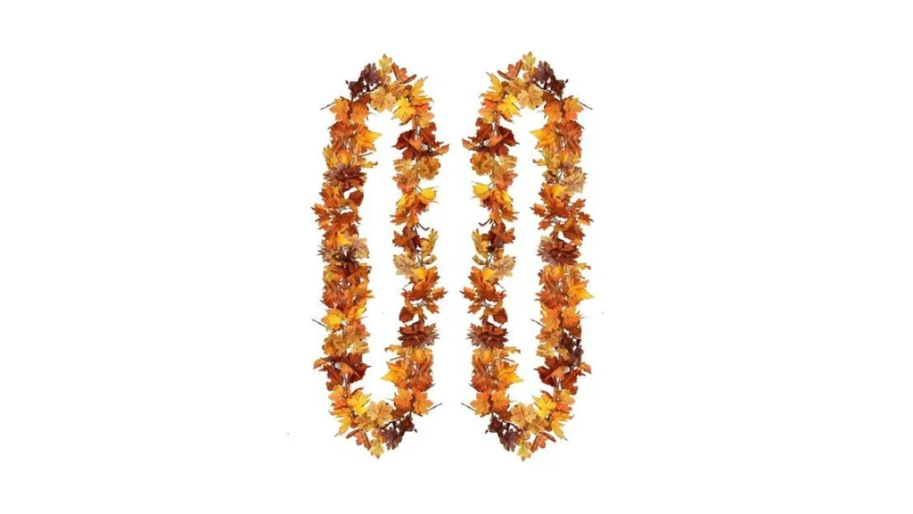 Amazon coupon: 2 Pack Fall Garland Maple Leaf Decor 5 9