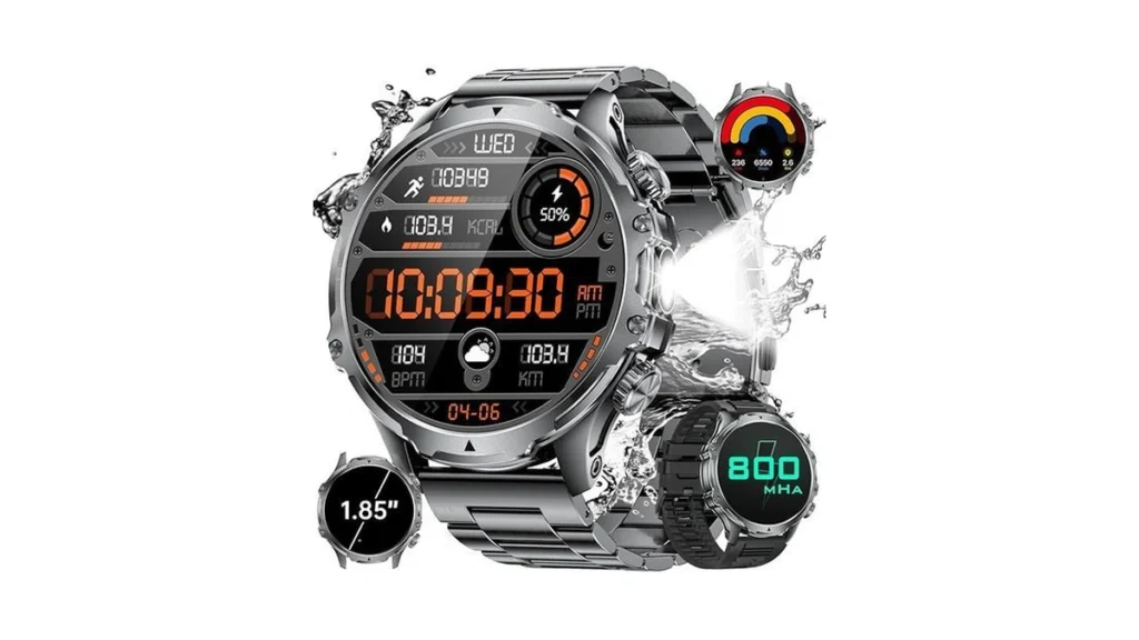Amazon coupon: Hirreo Military Smart Watch For Men 1 85