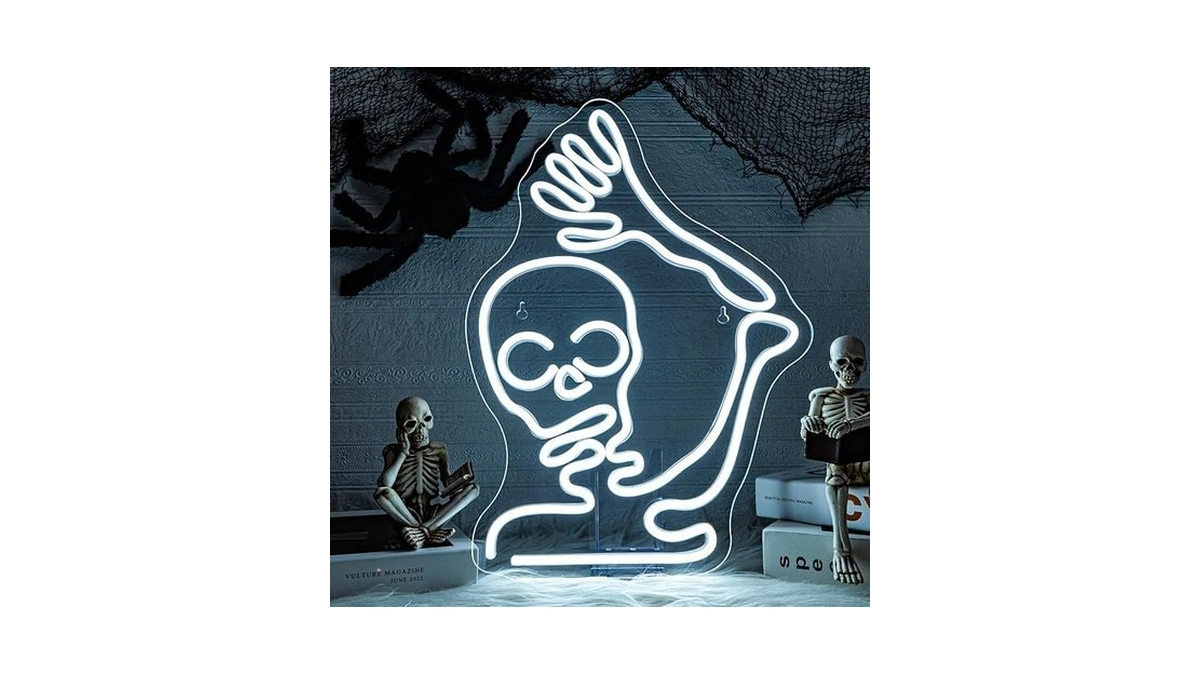 Amazon code: Looklight Skeleton Skull Neon Sign Hallo