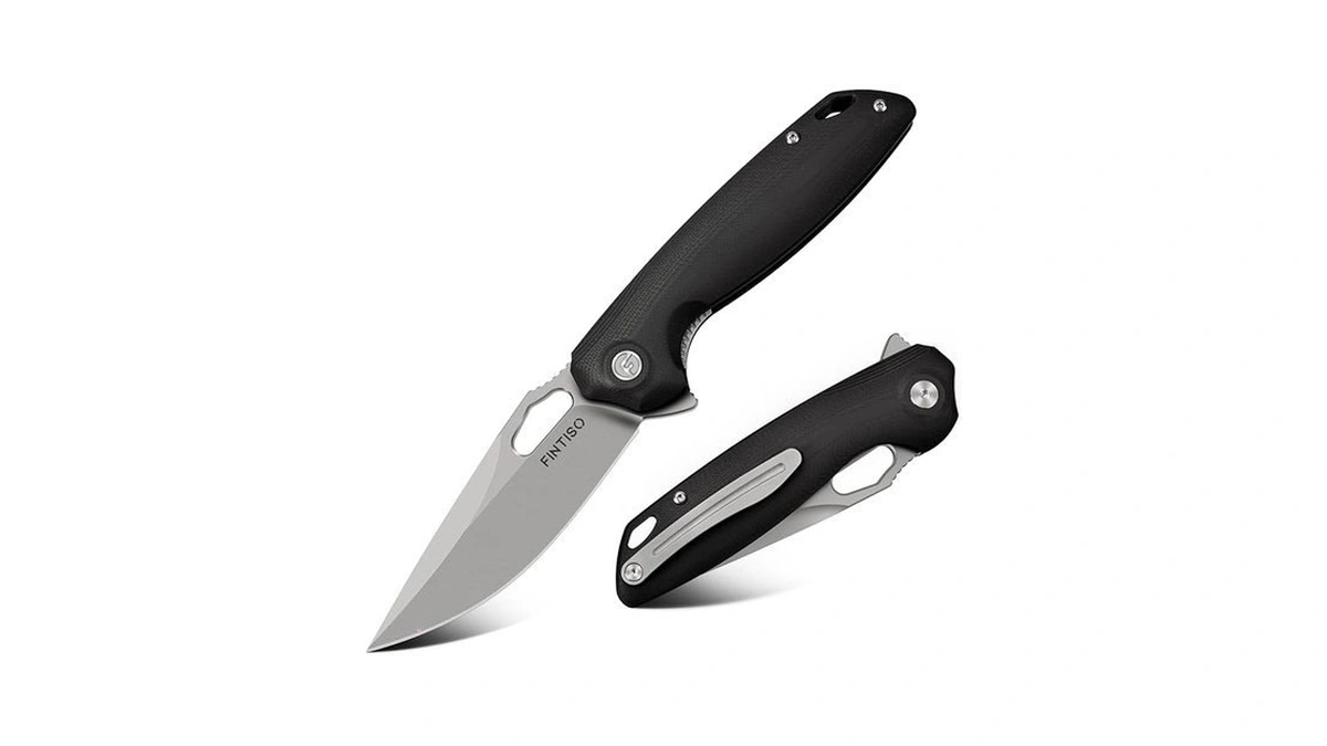 Amazon coupon: Fintiso Pocket Knife 3 38 Folding Knife