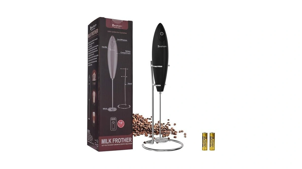 Amazon code: Zeattain Milk Frother Handheld Mixer Bat