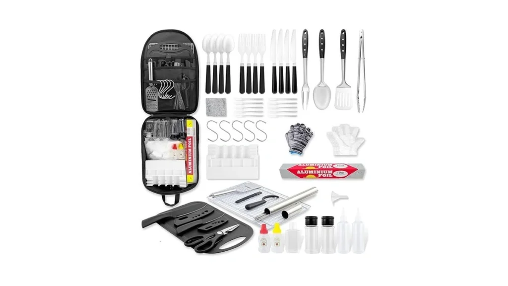 Amazon code: Camkinger 55pcs Camping Utensils Cooking