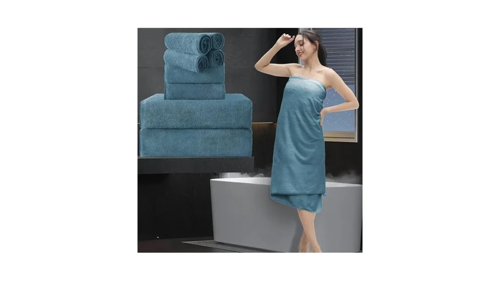 Amazon coupon: 8 Piece Bathroom Towel Set 2 Oversized L