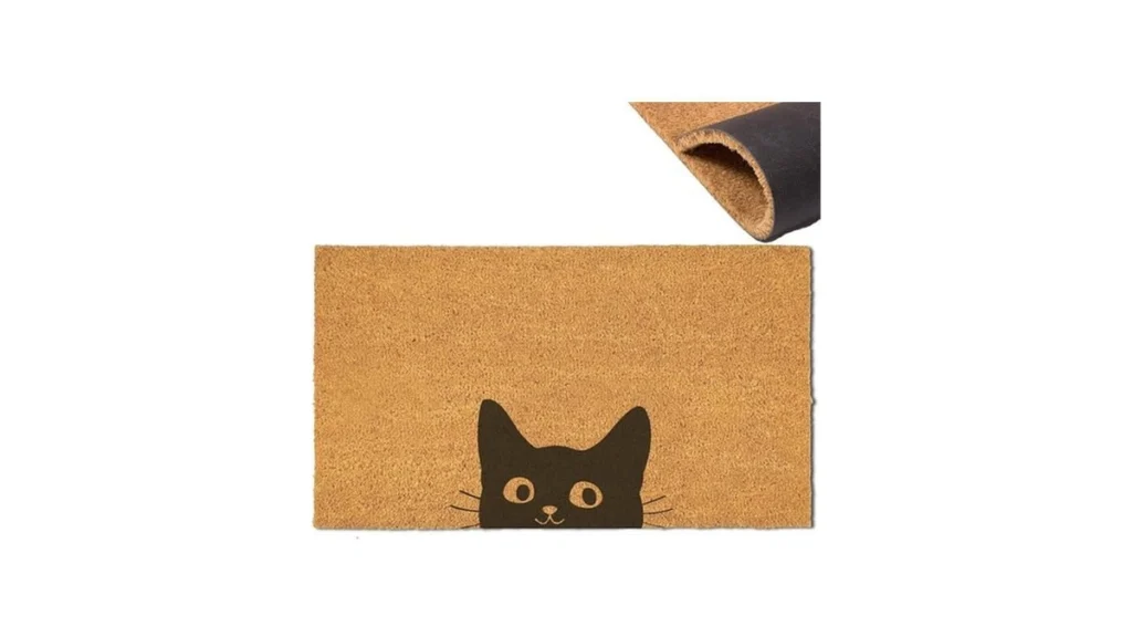 Amazon code: Black Cat Doormat Coir Door Mat Outside