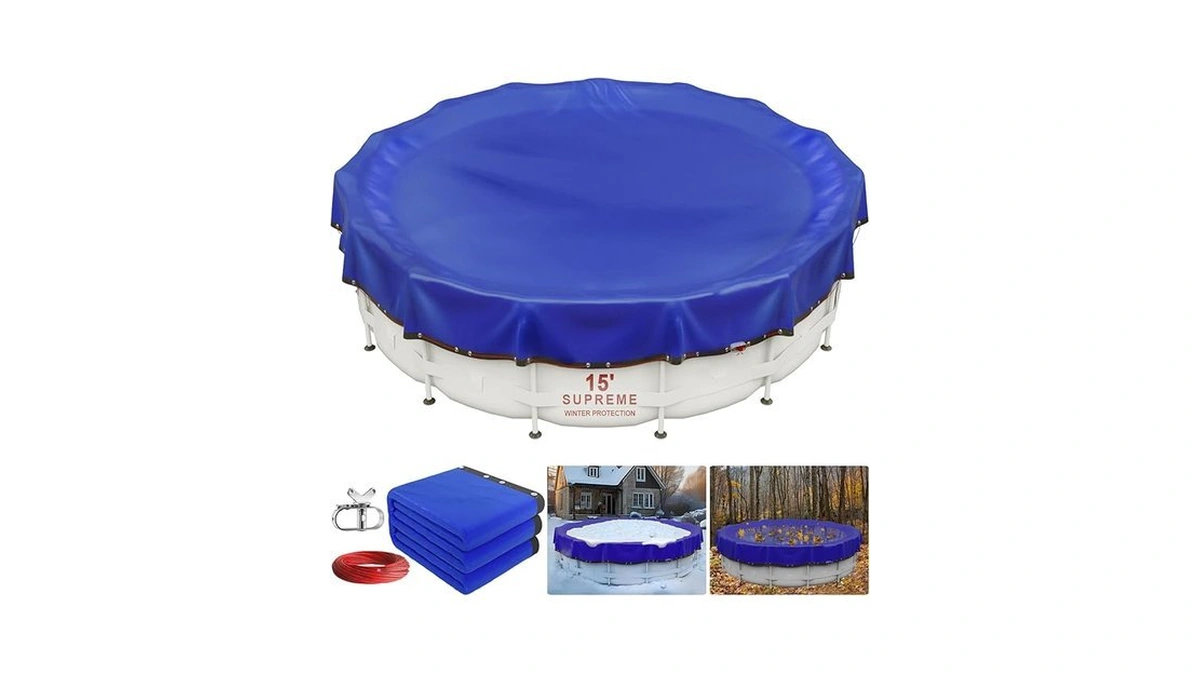 Amazon coupon: New Upgrade Winter Pool Cover 15 Ft Roun