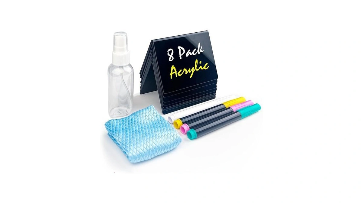 Amazon code: Acrylic Mini Chalkboard Signs For Party