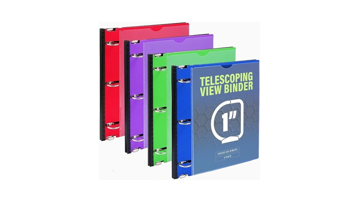 Amazon code: Wot I 1 Inch Telescoping 3 Ring Binder 4
