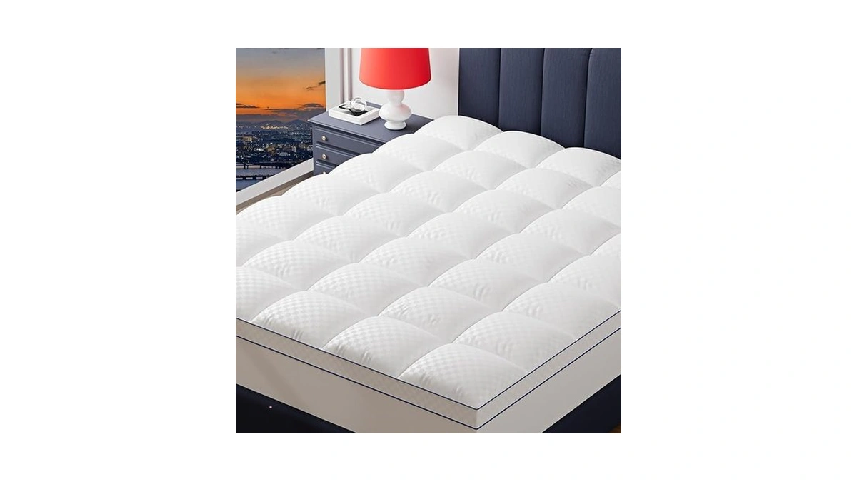 Amazon code: Extra Thick Queen Mattress Topper Pillow