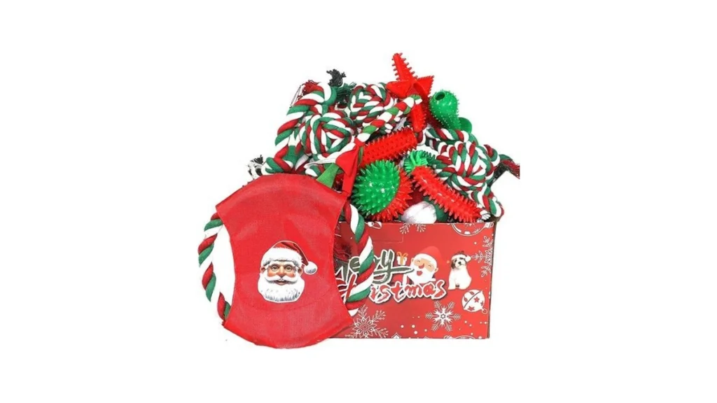 Amazon code: Christmas Dog Toys 15 Pack Puppy Rubber