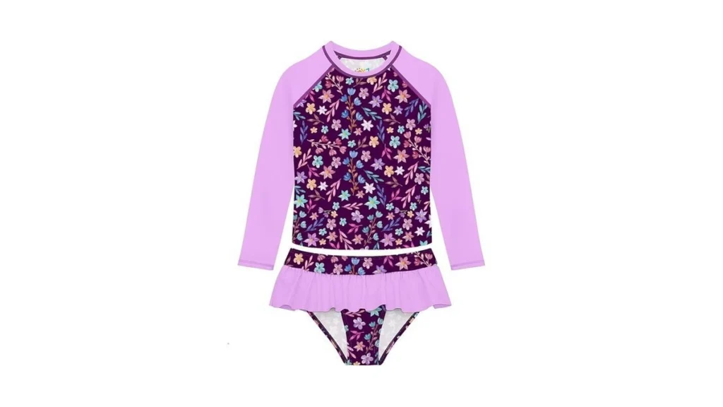 Amazon coupon: Toddler Girls Swimsuit Rash Guard Sets L