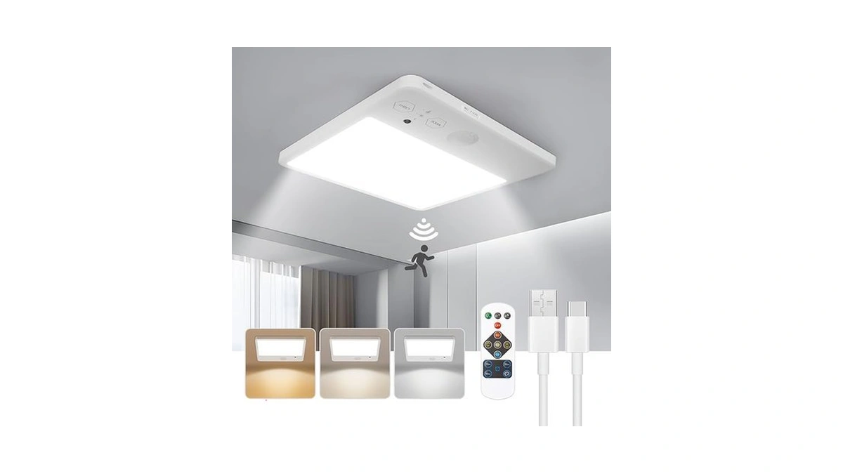 Amazon coupon: Rechargeable Ceiling Light With Remote N