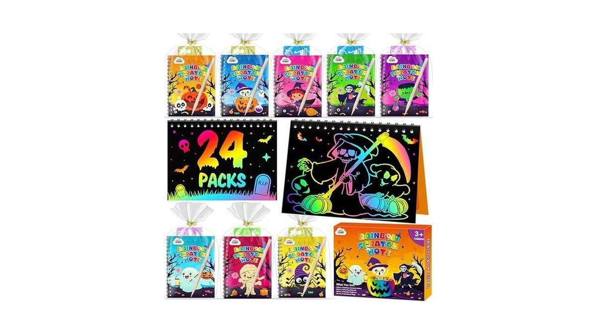 Amazon code: Zmlm Rainbow Scratch Party Favors Kids B