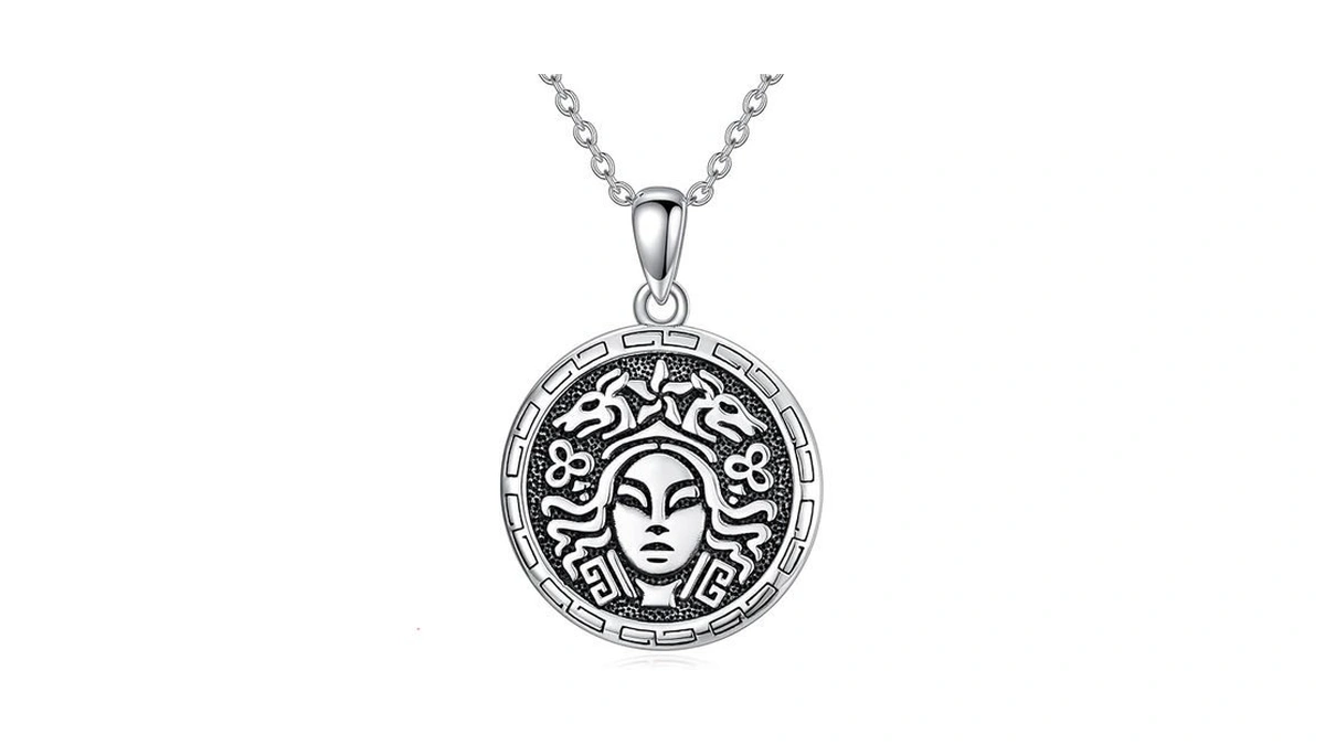 Amazon coupon: Simonly Medusa Necklace Sterling Silver