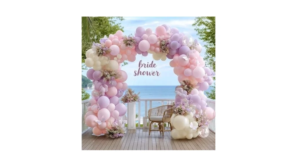 Amazon code: Pastel Pink Purple Balloon Arch Double S