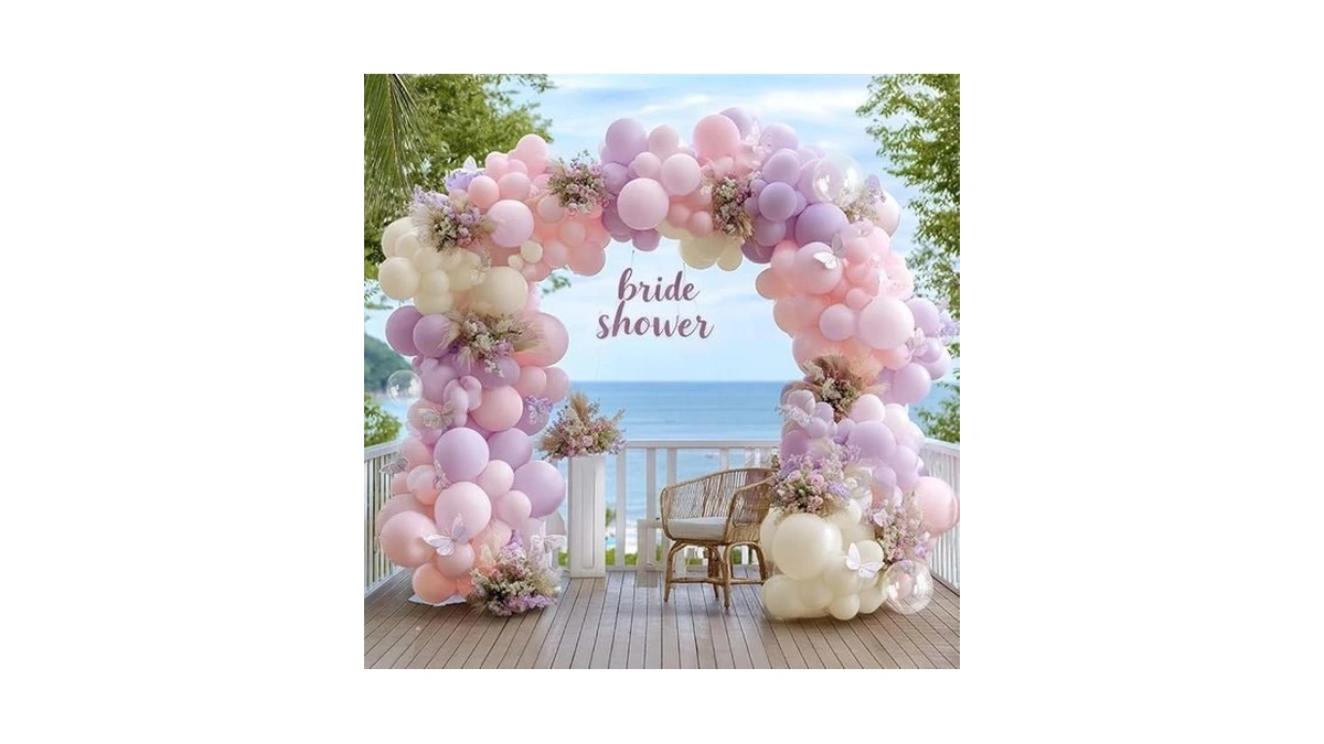 Amazon code: Pastel Pink Purple Balloon Arch Double S