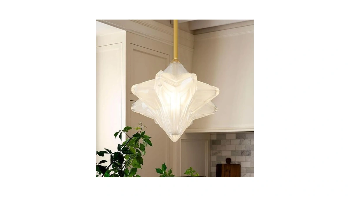 Amazon coupon: Aomuo Glass Pendant Lights Kitchen Islan