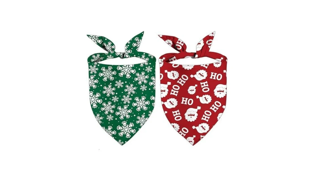 Amazon code: Christmas Dog Bandanas Ho Ho Ho Santa Cl