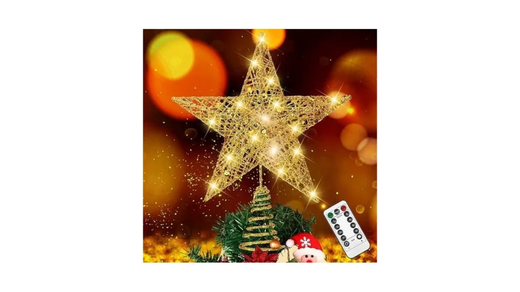 Amazon coupon: Raxurt Christmas Tree Topper 40 Led 11 I