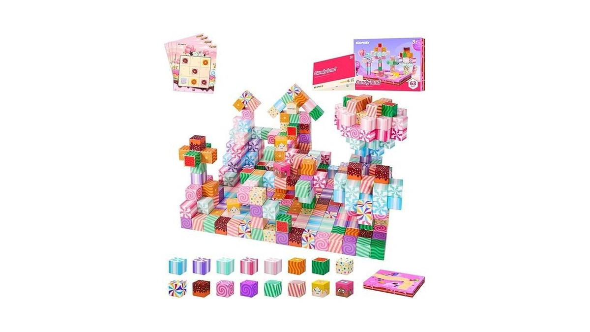 Amazon coupon: Silymoly Magnetic Blocks Candy Land Edit