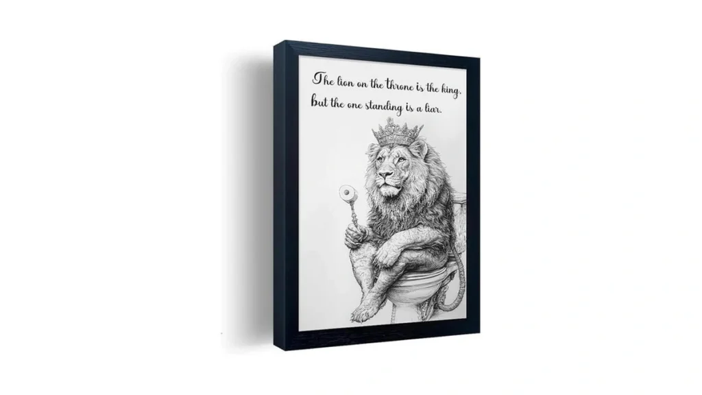 Amazon code: Bathroom Picture Wall Decor Funny Crowne