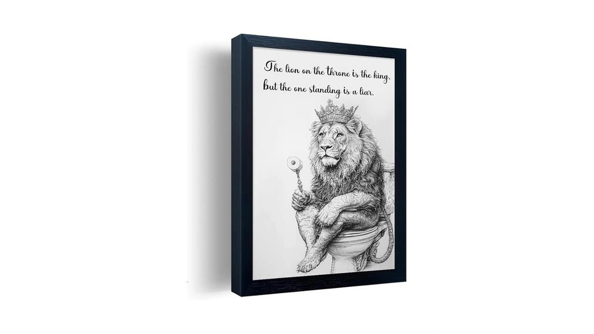 Amazon code: Bathroom Picture Wall Decor Funny Crowne