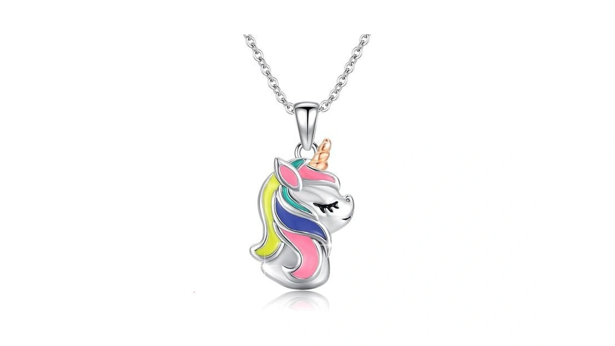 Amazon coupon: Tughra Unicorn Necklaces Colorful Pendan