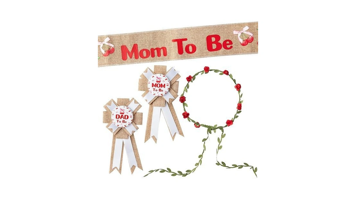 Amazon code: R Horse 5pcs Mom To Be Sash Dad To Be Pi