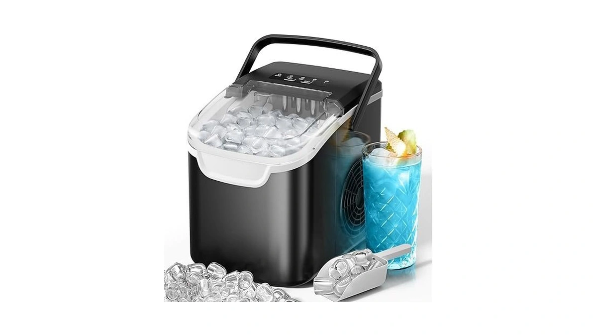 Amazon code: Kismile Ice Makers Countertop With Carry