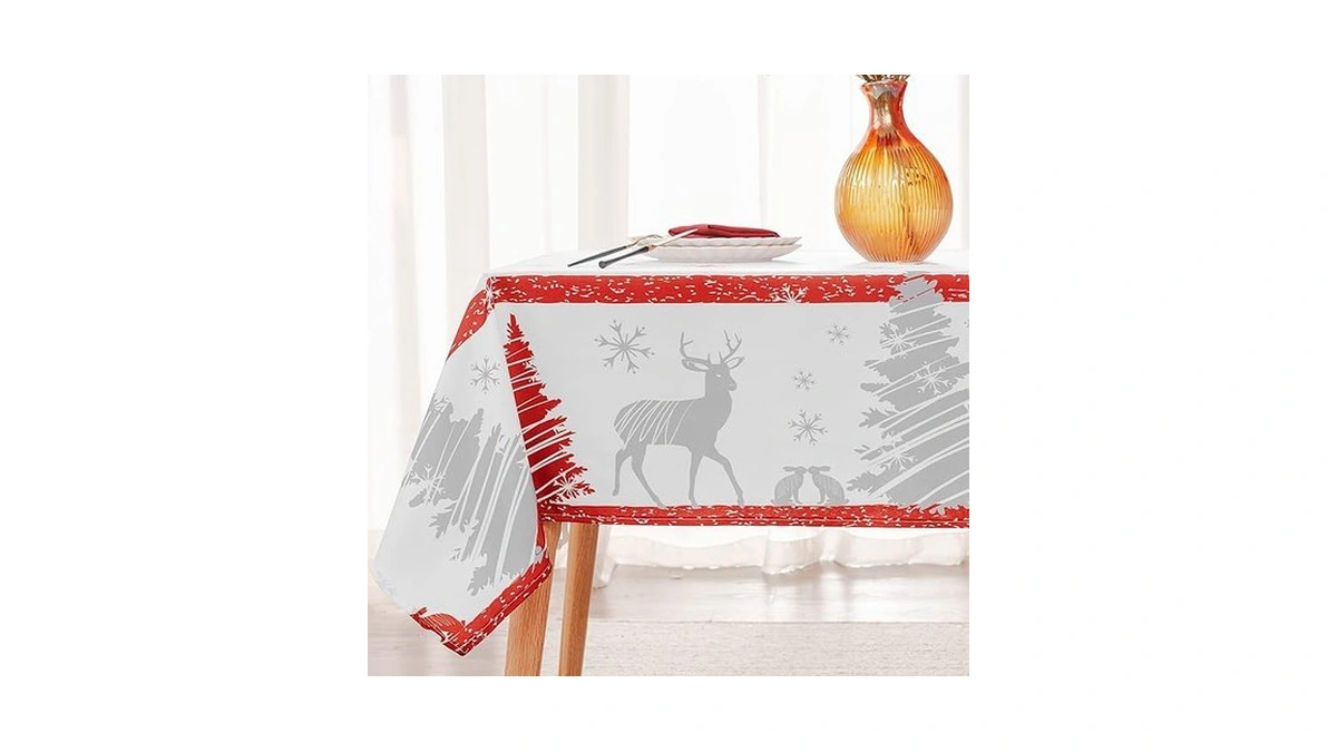 Amazon code: Homing Christmas Rectangle Tablecloth Fo