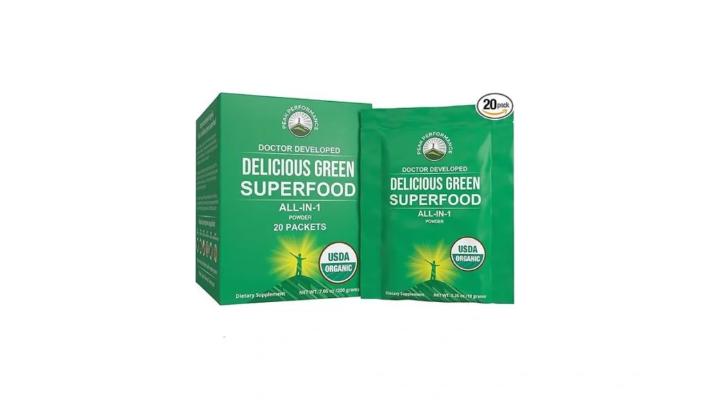 Amazon coupon: Peak Performance Organic Greens Superfoo