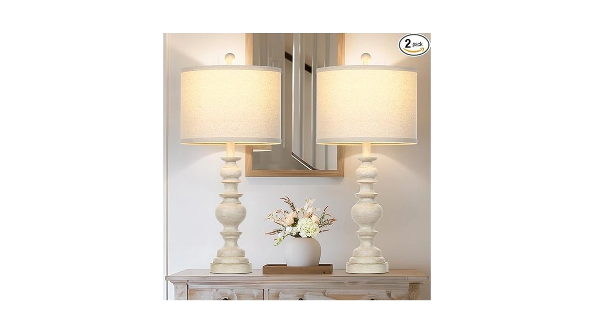 Amazon code: 27 5 Farmhouse Table Lamps Set Of 2 Rust