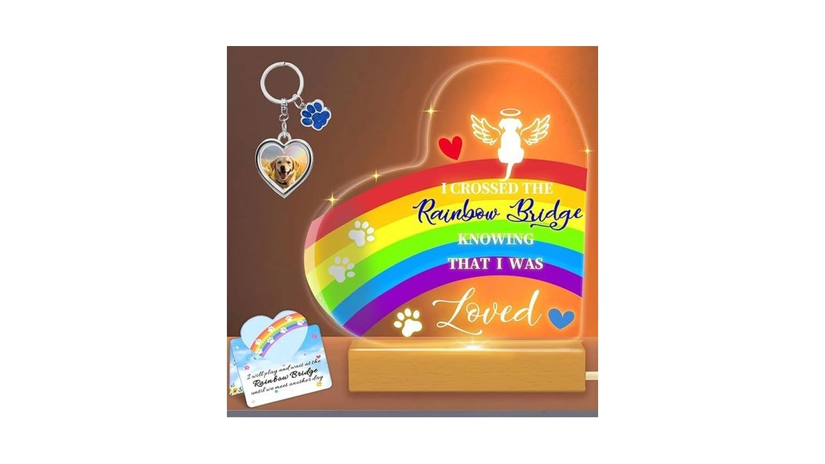 Amazon code: Newmetab Rainbow Bridge Dog Memorial Gif