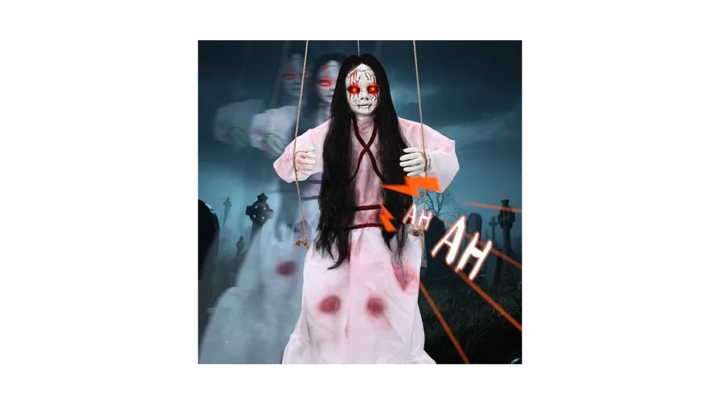 Amazon code: Scary Halloween Decorations Outdoor Hang