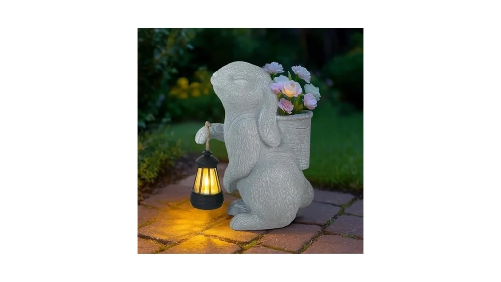 Amazon code: Oostonee Solar Garden Statues Rabbit Sta