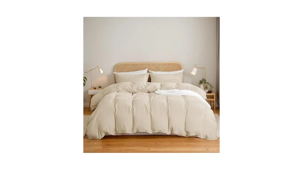 Amazon code: Atsense Duvet Cover King Size Beige Comf