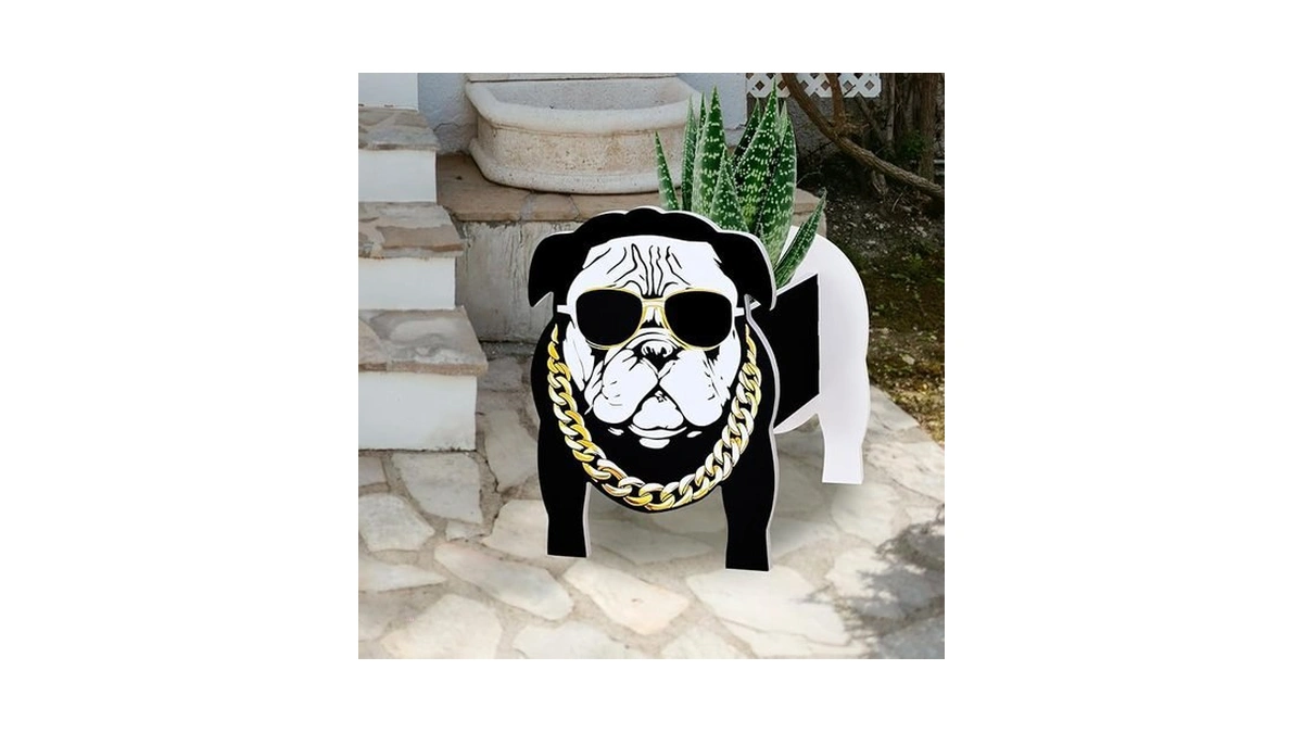 Amazon code: Lnakio Shar Pei Planter Cute Dog Shape F