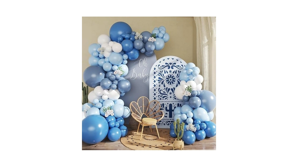 Amazon code: Crossfingers Dusty Blue Balloon Arch Kit