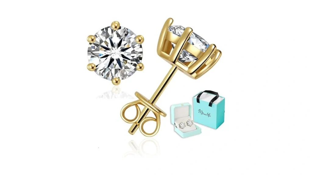 Amazon coupon: Moissanite Earrings For Women 1-4ct 925