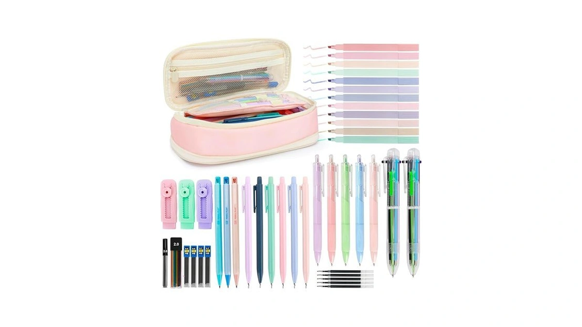 Amazon code: Jevoni 43 Pcs Aesthetic School Supplies