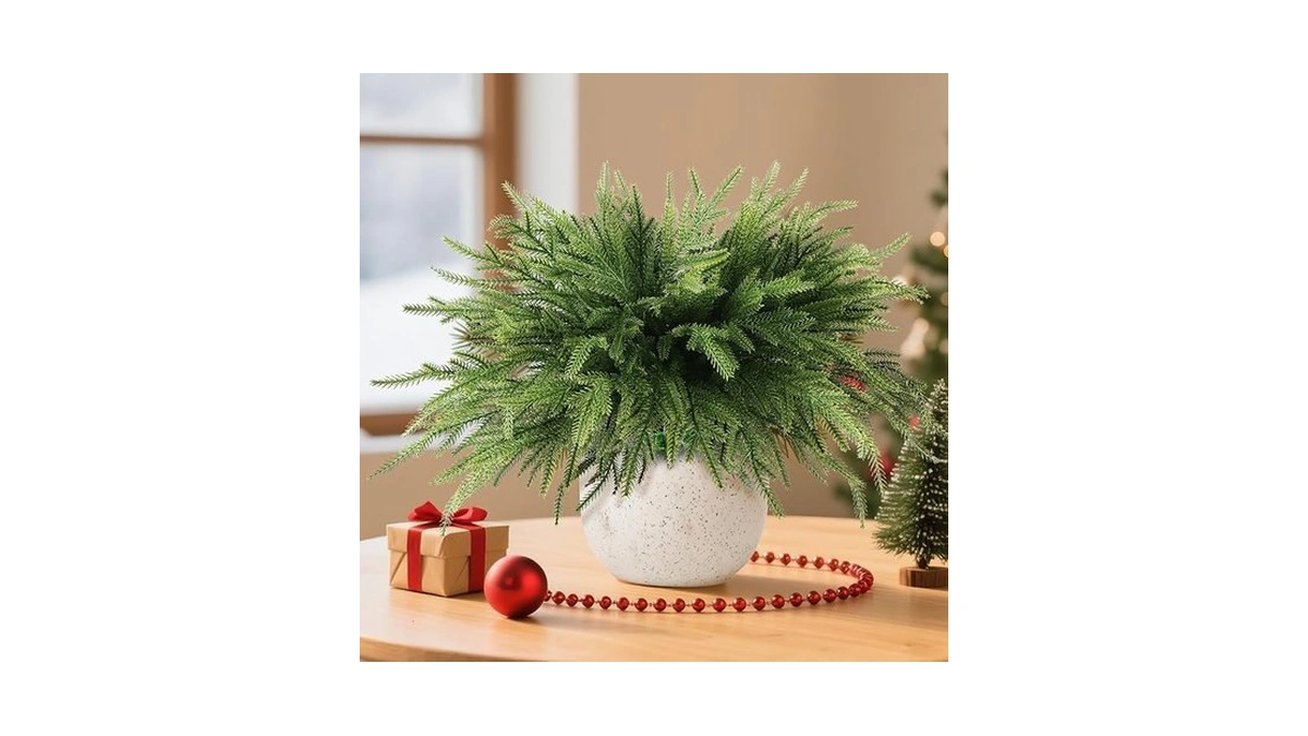 Amazon code: Yunzeyoyt 32 Pcs Norfolk Pine Stems Real