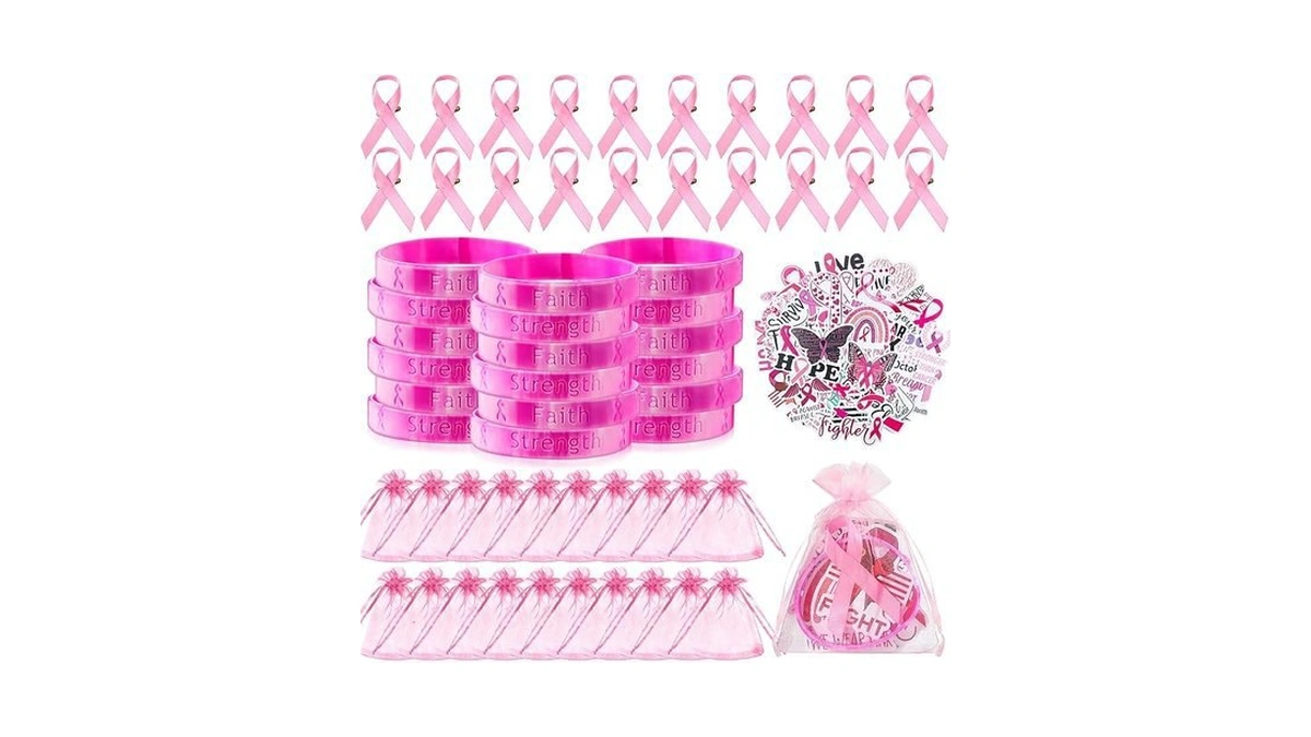 Amazon code: 125 Pcs Breast Cancer Awareness Accessor