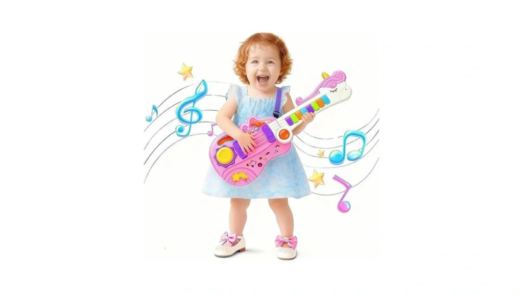 Amazon coupon: Toddler Guitar Toys For 3 Year Old Girl