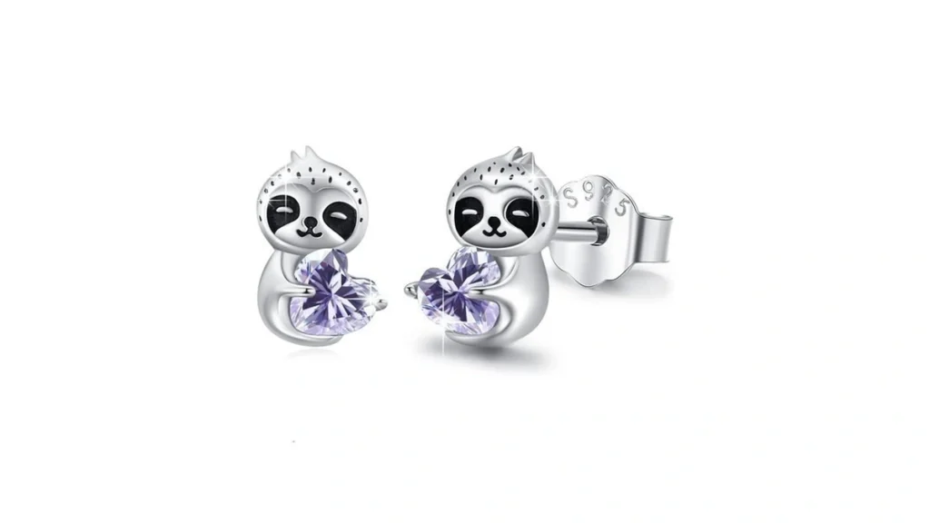 Amazon coupon: Tughra Dainty Sloth Stud Earrings For Wo