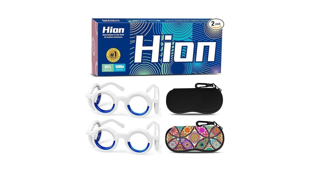 Amazon code: Hion Motion Sickness Glasses Relieve Car