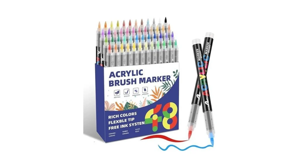 Amazon code: Colpart 48 Color Acrylic Paint Markers S