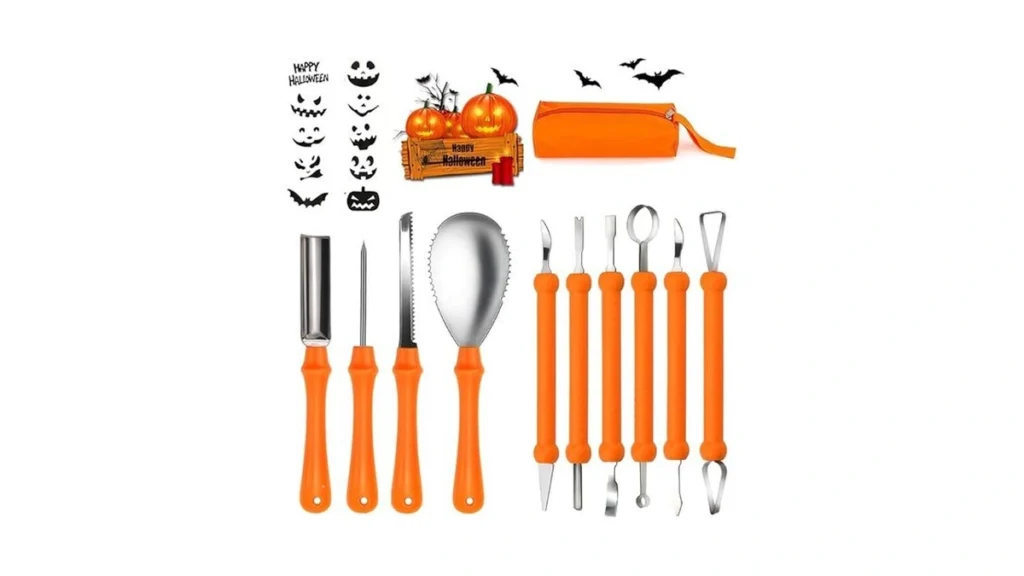 Amazon code: Qjiuba Halloween Pumpkin Carving Kit Pro