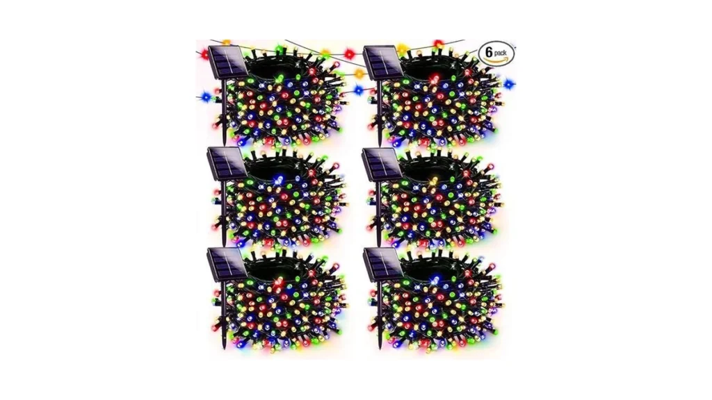 Amazon code: 6 Pack Solar Christmas Lights Outdoor 60