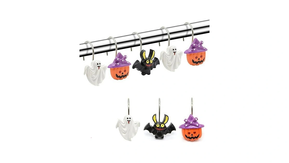 Amazon code: Shower Curtain Hooks Halloween Decorativ